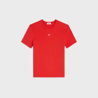 Triomphe T-Shirt in Ribbed Cotton Jersey