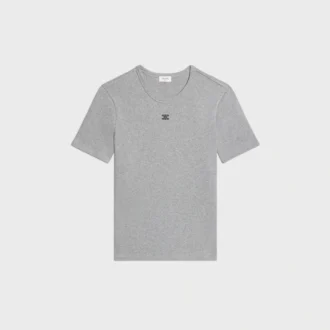 Triomphe T-Shirt in Ribbed Cotton Jersey