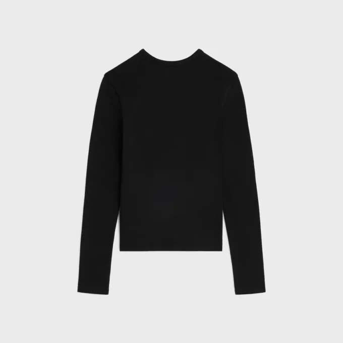 Triomphe T-Shirt in Ribbed Cotton Jersey Triomphe T-Shirt in Ribbed Cotton Jersey