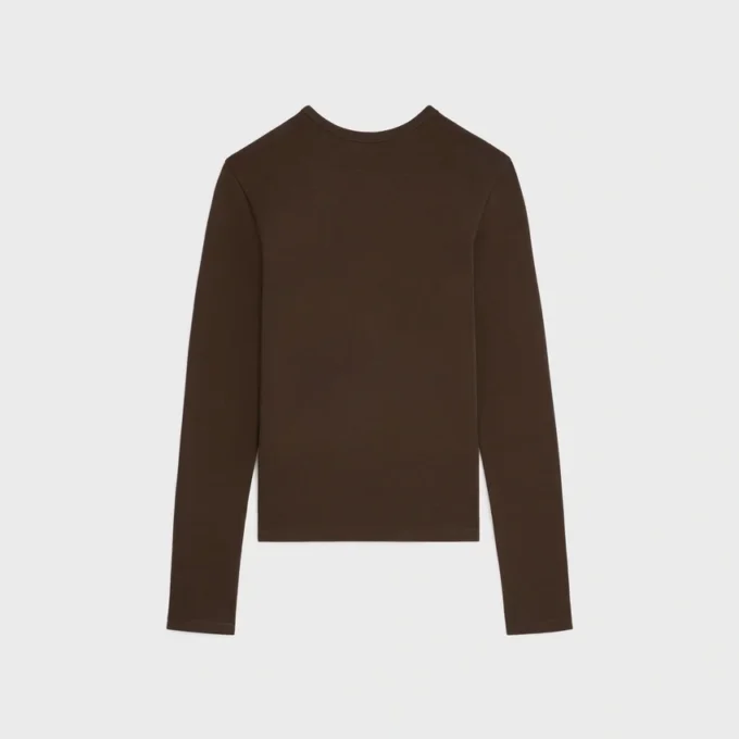 Triomphe T-Shirt in Ribbed Cotton Jersey Triomphe T-Shirt in Ribbed Cotton Jersey