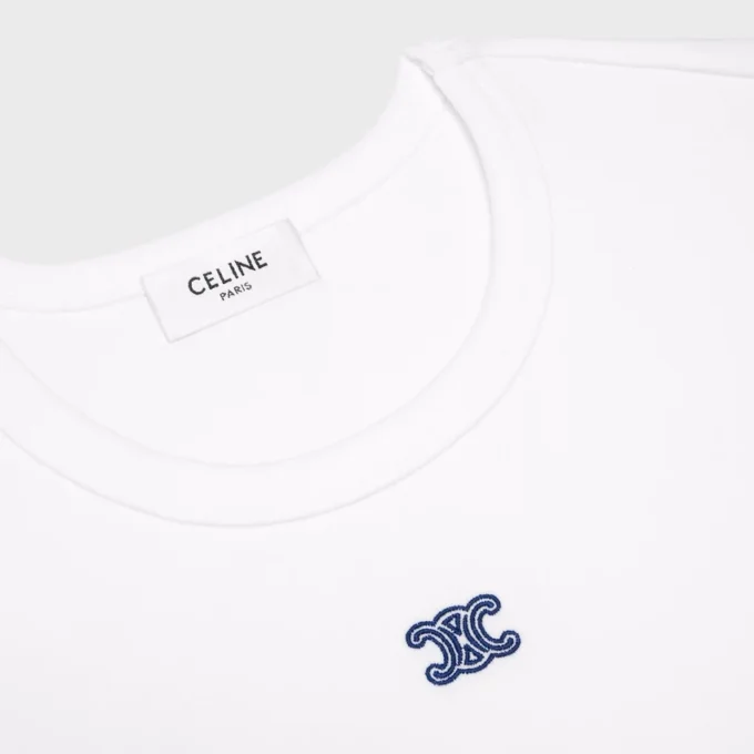 Triomphe T-Shirt in Ribbed Cotton Jersey Triomphe T-Shirt in Ribbed Cotton Jersey