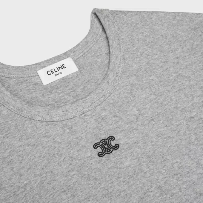 Triomphe T-Shirt in Ribbed Cotton Jersey Triomphe T-Shirt in Ribbed Cotton Jersey
