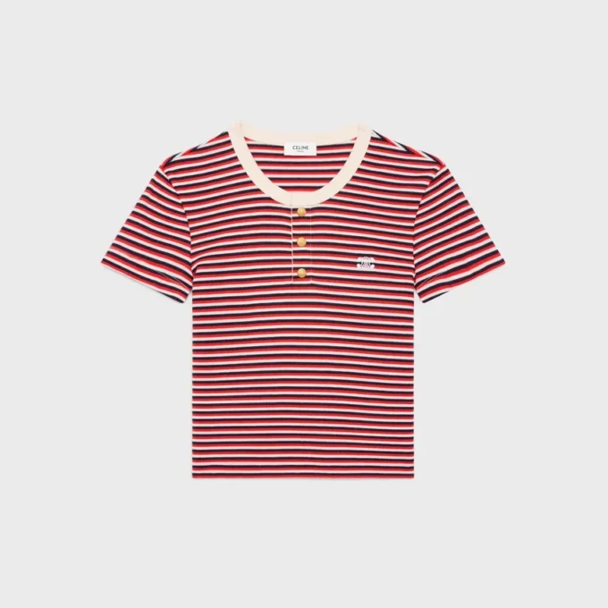 Triomphe T-Shirt in Striped Jersey