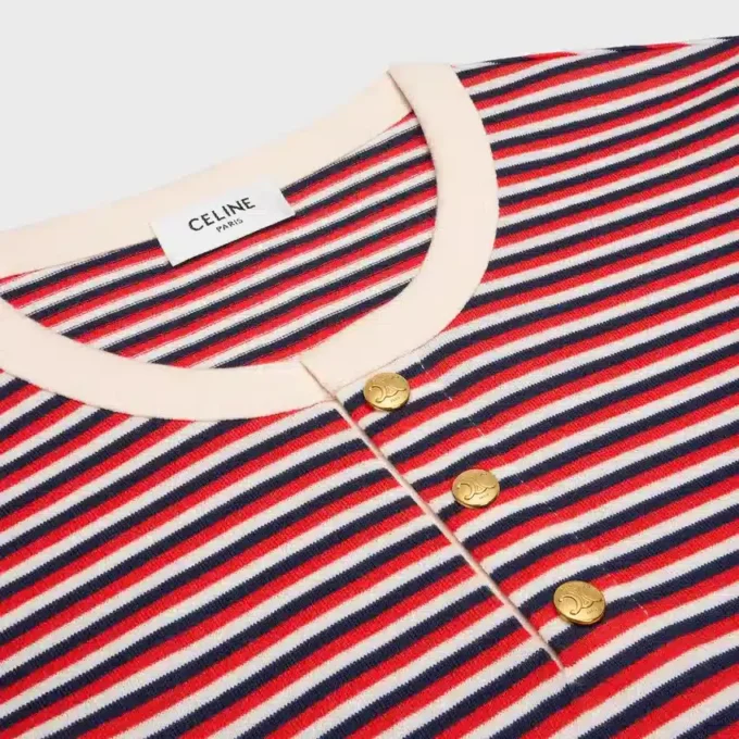Triomphe T-Shirt in Striped Jersey