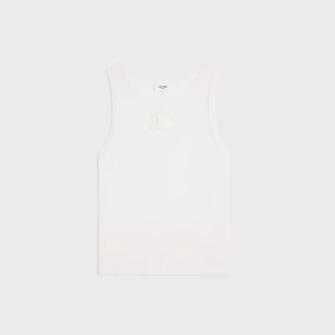 Triomphe Tank Top in Ribbed Cotton