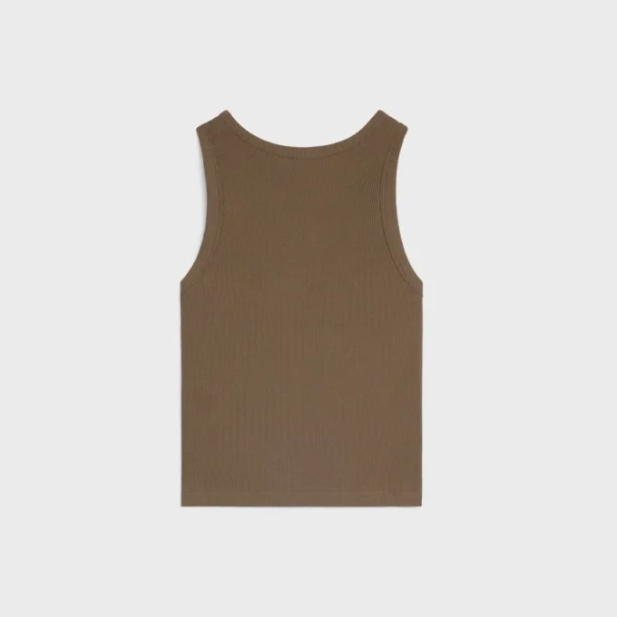 Triomphe Tank Top in Ribbed Cotton