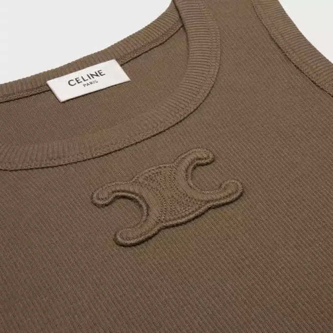 Triomphe Tank Top in Ribbed Cotton