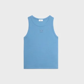 Triomphe Tank Top in Ribbed Cotton Silk Triomphe Tank Top in Ribbed Cotton Silk