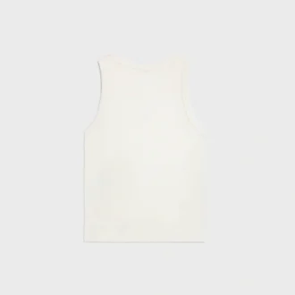 Triomphe Tank Top in Ribbed Cotton Silk