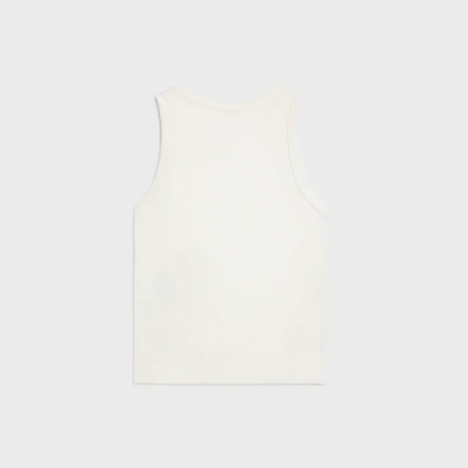 Triomphe Tank Top in Ribbed Cotton Silk Triomphe Tank Top in Ribbed Cotton Silk