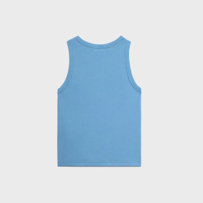 Triomphe Tank Top in Ribbed Cotton Silk Triomphe Tank Top in Ribbed Cotton Silk