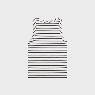 Triomphe Tank Top in Striped Silk Jersey