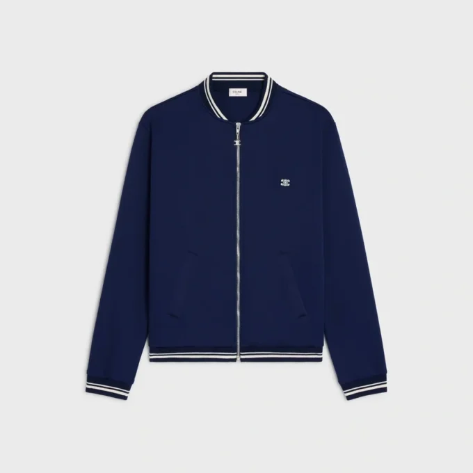 Triomphe Teddy Jacket in Double Face Jersey Triomphe Teddy Jacket in Double Face Jersey