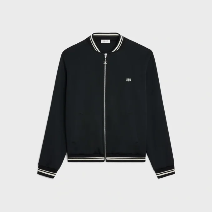Triomphe Teddy Jacket in Double Face Jersey Triomphe Teddy Jacket in Double Face Jersey