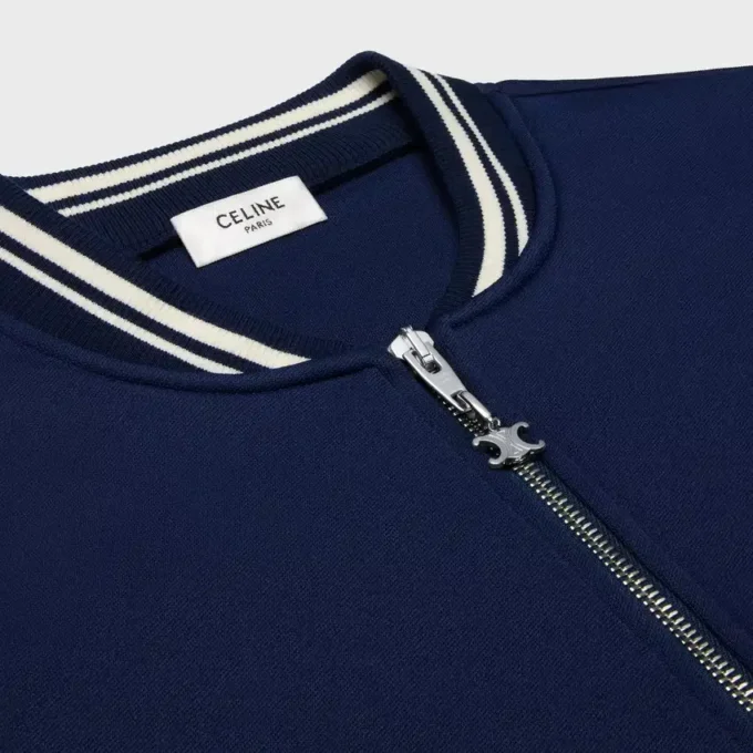 Triomphe Teddy Jacket in Double Face Jersey Triomphe Teddy Jacket in Double Face Jersey