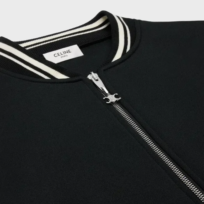 Triomphe Teddy Jacket in Double Face Jersey Triomphe Teddy Jacket in Double Face Jersey