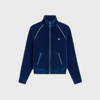 Triomphe Tracksuit Jacket in Velvet Jersey Triomphe Tracksuit Jacket in Velvet Jersey