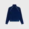 Triomphe Tracksuit Jacket in Velvet Jersey Triomphe Tracksuit Jacket in Velvet Jersey