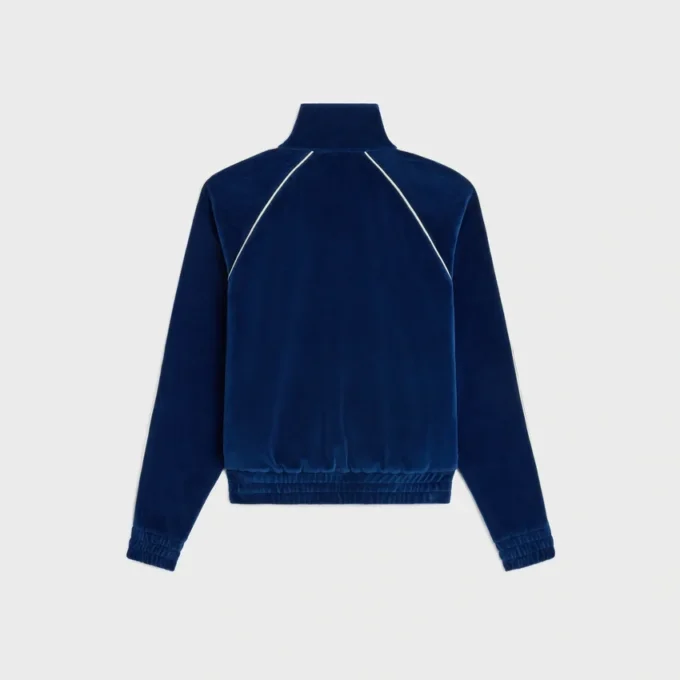 Triomphe Tracksuit Jacket in Velvet Jersey Triomphe Tracksuit Jacket in Velvet Jersey