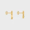 Triomphe Twinkle Earrings in Strass and Brass with Gold Finish Triomphe Twinkle Earrings in Strass and Brass with Gold Finish