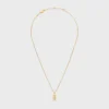 Triomphe Twinkle Necklace in Strass and Brass with Gold Finish Triomphe Twinkle Necklace in Strass and Brass with Gold Finish