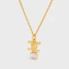 Triomphe Twinkle Necklace in Strass and Brass with Gold Finish Triomphe Twinkle Necklace in Strass and Brass with Gold Finish