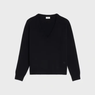 Triomphe V-Neck Sweater in Heritage Cashmere