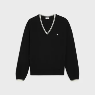 Triomphe V-Neck Sweater in Wool