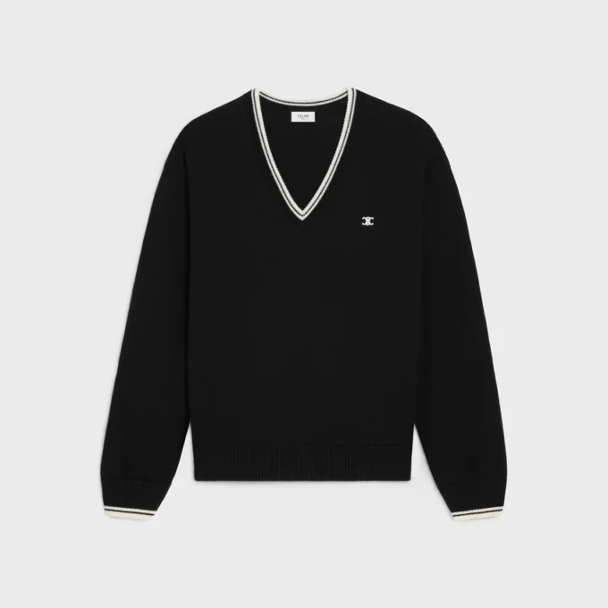 Triomphe V-Neck Sweater in Wool Triomphe V-Neck Sweater in Wool