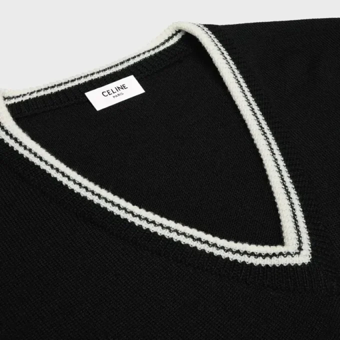 Triomphe V-Neck Sweater in Wool Triomphe V-Neck Sweater in Wool