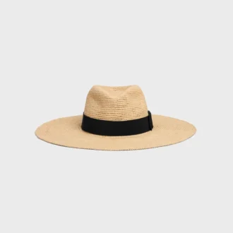 Triomphe Wide-Brimmed Hat in Raffia