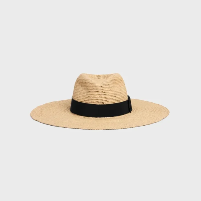 Triomphe Wide-Brimmed Hat in Raffia