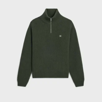 Trucker Sweater in Ribbed Wool