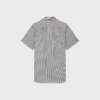 Tunic Mini Dress in Hickory Striped Cotton