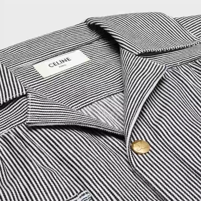 Tunic Mini Dress in Hickory Striped Cotton