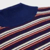 Turtleneck Sweater in Striped Ribbed Wool Turtleneck Sweater in Striped Ribbed Wool