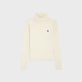 Turtleneck Top in Wool Jersey