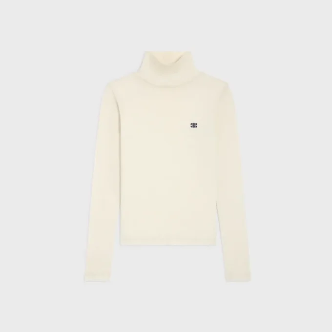 Turtleneck Top in Wool Jersey Turtleneck Top in Wool Jersey
