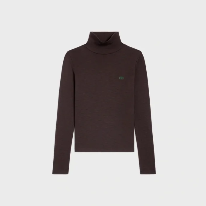 Turtleneck Top in Wool Jersey Turtleneck Top in Wool Jersey