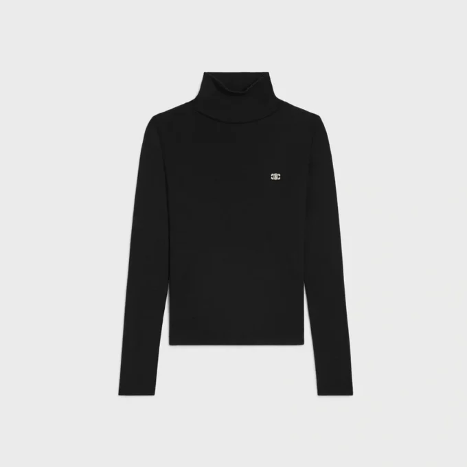 Turtleneck Top in Wool Jersey Turtleneck Top in Wool Jersey