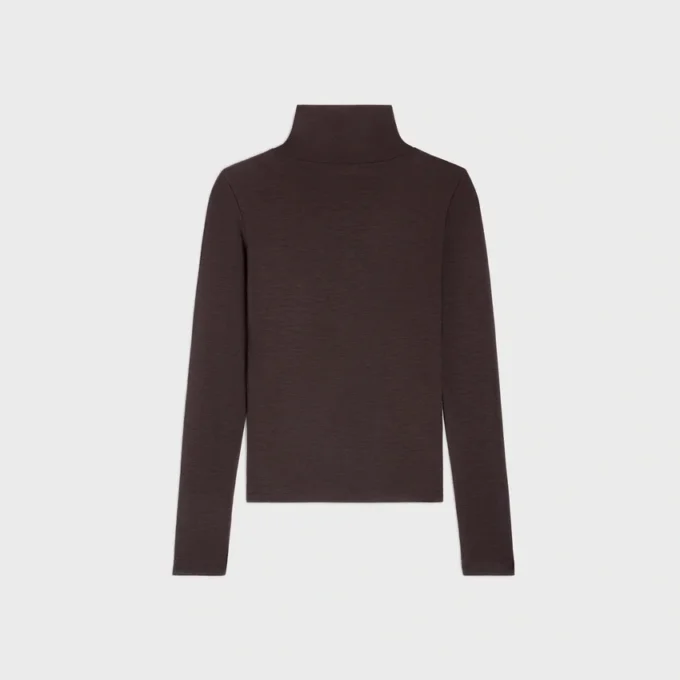 Turtleneck Top in Wool Jersey Turtleneck Top in Wool Jersey