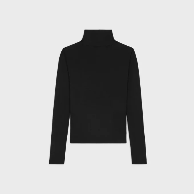 Turtleneck Top in Wool Jersey Turtleneck Top in Wool Jersey