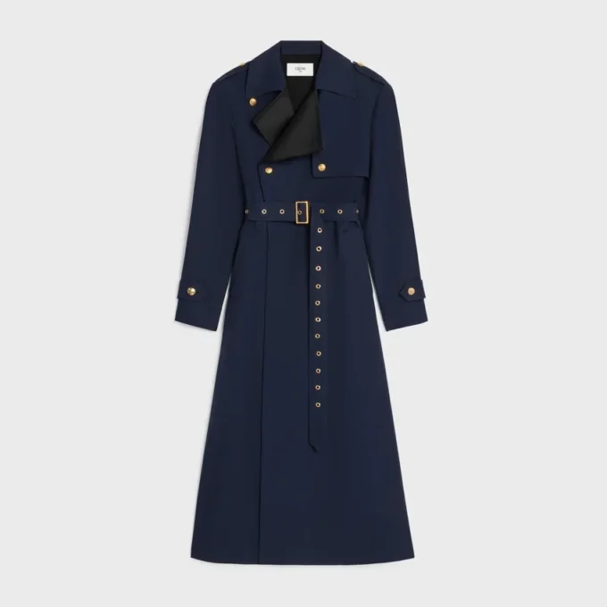 Tux Trench Coat in Cotton and Wool Gabardine Tux Trench Coat in Cotton and Wool Gabardine