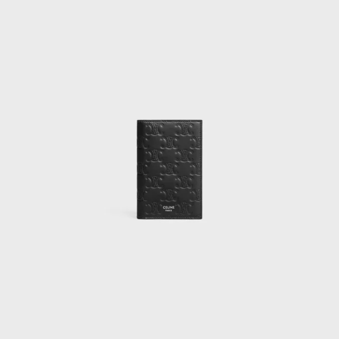 Vertical Card Holder in Calfskin with Triomphe Embossed Vertical Card Holder in Calfskin with Triomphe Embossed