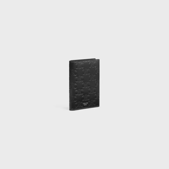 Vertical Card Holder in Calfskin with Triomphe Embossed Vertical Card Holder in Calfskin with Triomphe Embossed