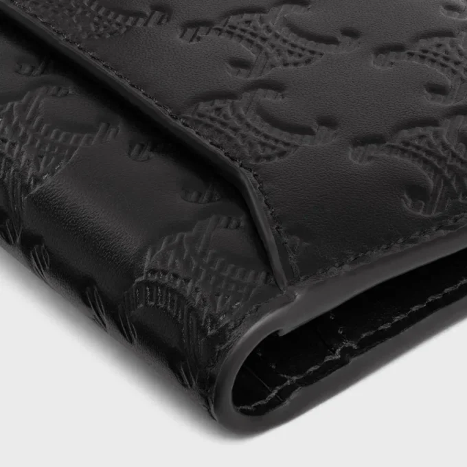 Vertical Card Holder in Calfskin with Triomphe Embossed Vertical Card Holder in Calfskin with Triomphe Embossed