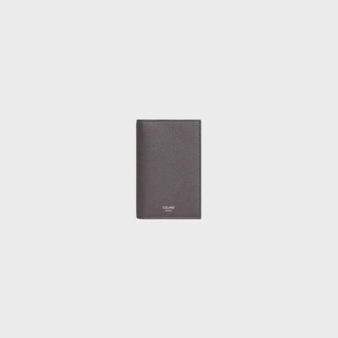 Vertical Card Holder in Grained Calfskin Vertical Card Holder in Grained Calfskin