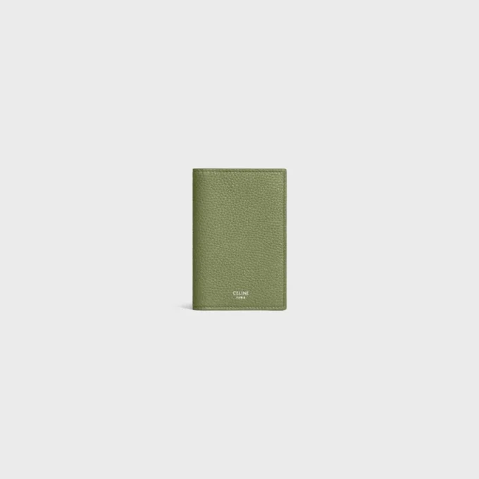 Vertical Card Holder in Grained Calfskin Vertical Card Holder in Grained Calfskin