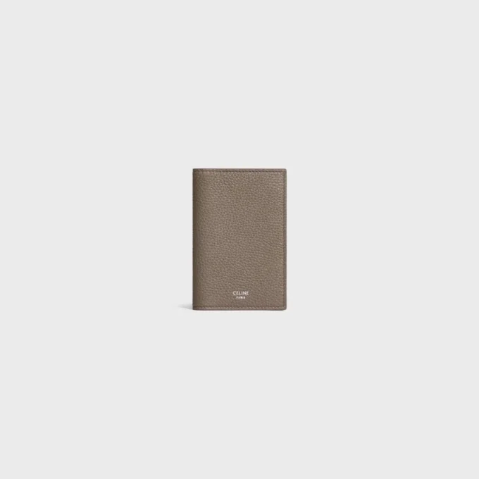 Vertical Card Holder in Grained Calfskin Vertical Card Holder in Grained Calfskin