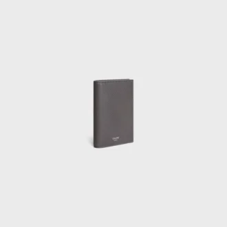 Vertical Card Holder in Grained Calfskin